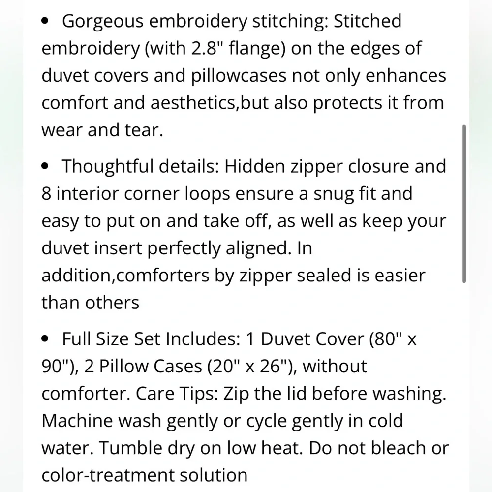 Elegant Black Duvet 3pc Duvet Set 100% Washed Cotton